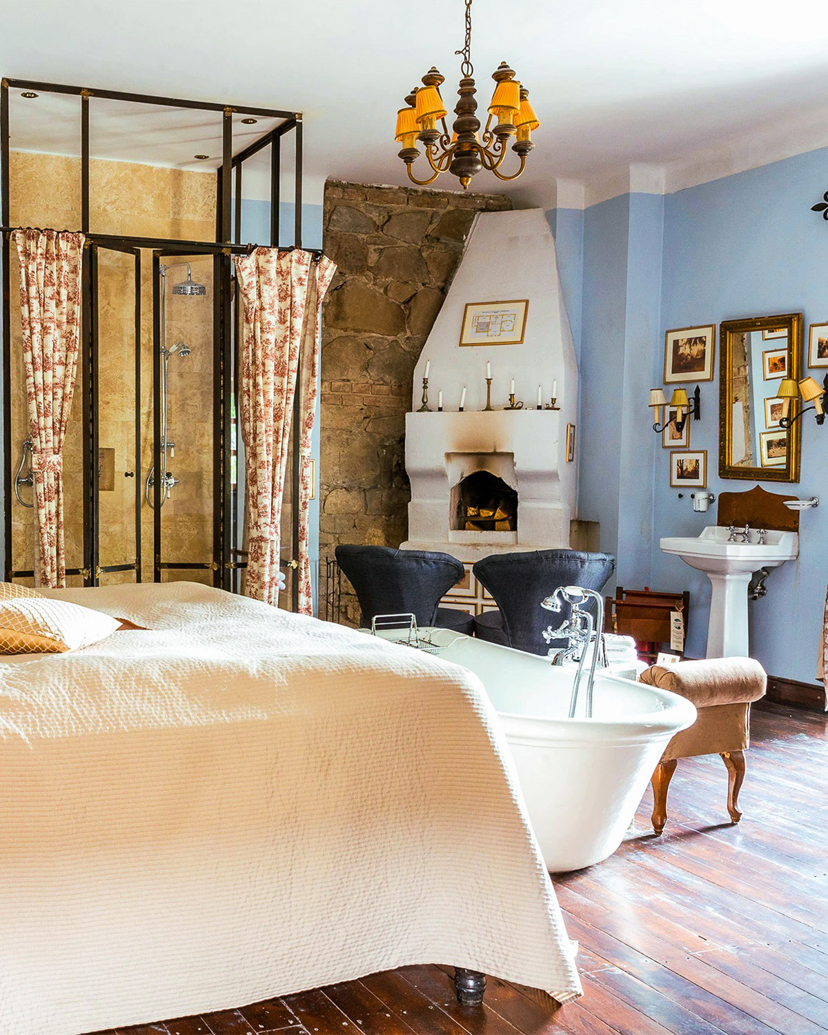 Elegant guest room at Zabola Estate