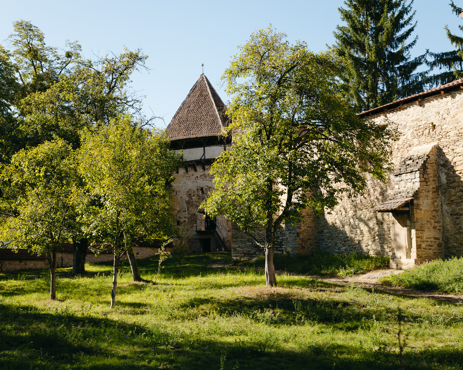 Fortified church in a Transylvanian village