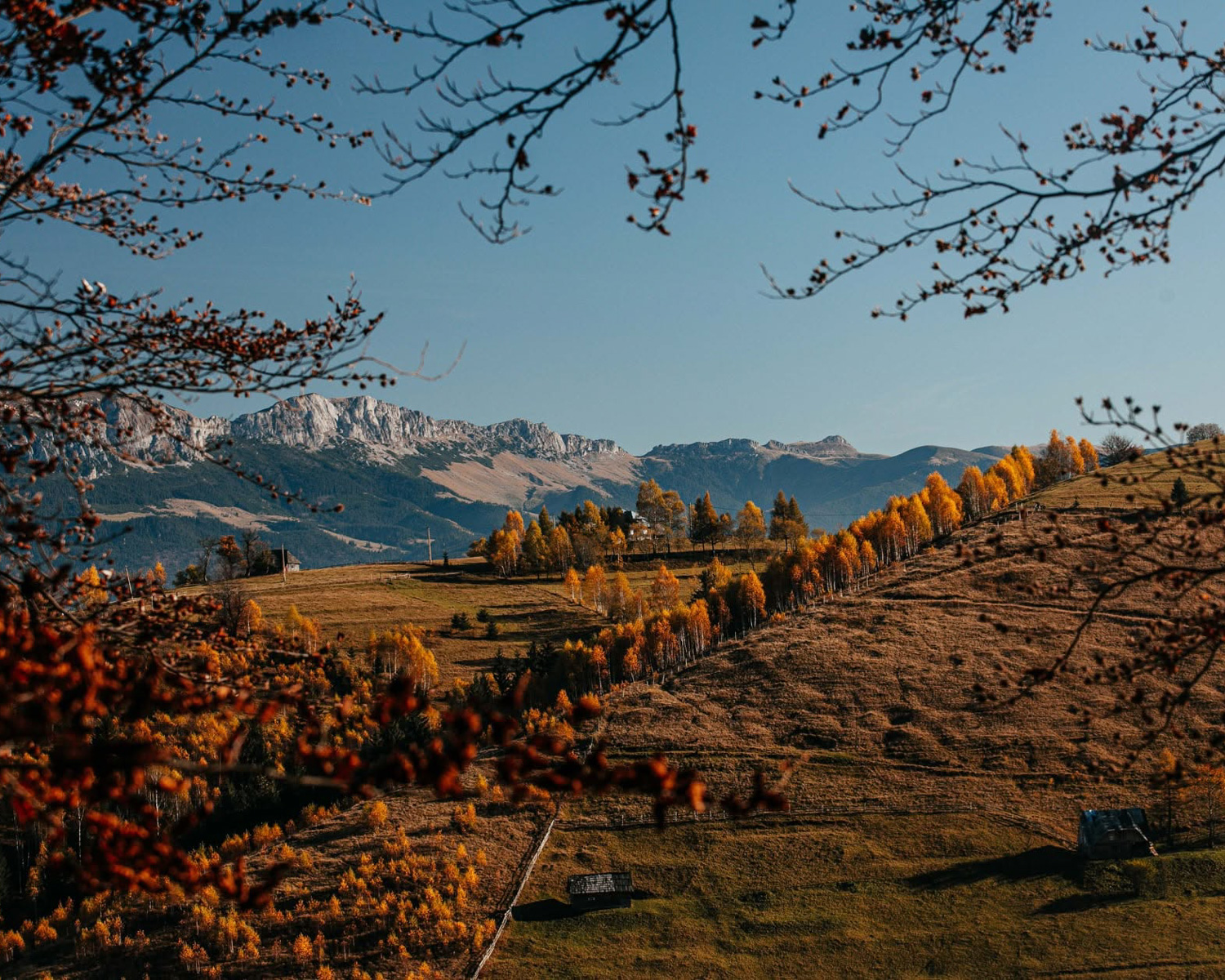 Autumn landscape in the Transylvanian countryside